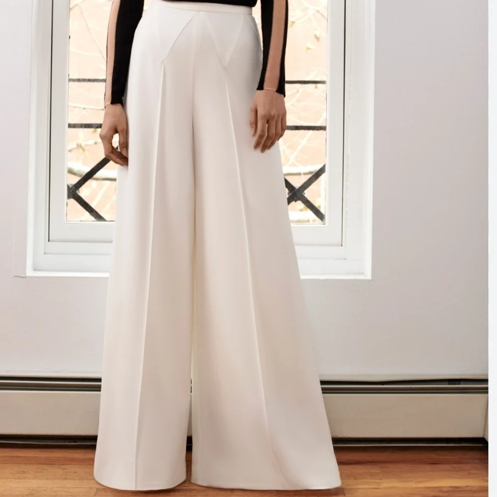 Julianna Bass Women's Elegant Black Wide Leg Pants Size 2